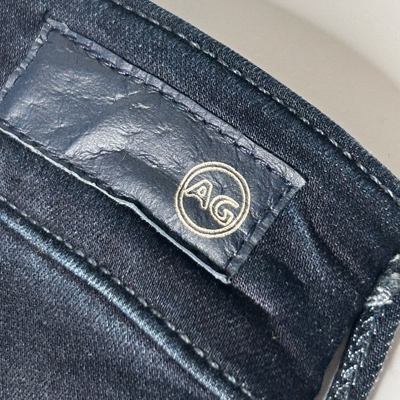 AG Adriano Goldschmied Zuri Moto Zipper High-Rise Skinny Blue Jeans Sz 27 New - Picture 11 of 16